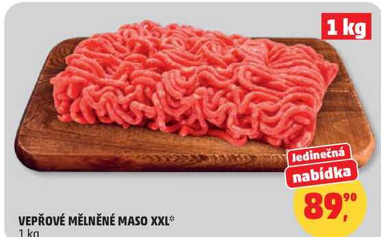 VEPŘOVÉ MĚLNĚNÉ MASO XXL, 1 kg 