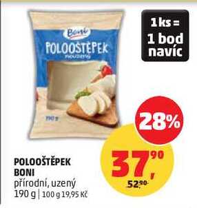POLOOŠTĚPEK BONI přírodní, uzený, 190 g