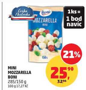 MINI MOZZARELLA BONI, 285/150 g