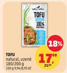 TOFU natural, uzené, 180/200 g