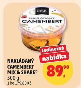 NAKLÁDANÝ CAMEMBERT MIX & SHARE, 500 g
