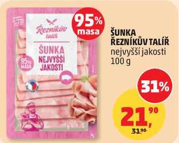 ŠUNKA ŘEZNÍKŮV TALÍŘ nejvyšší jakosti, 100 g
