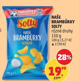 NAŠE BRAMBŮRKY SOLTY různé druhy, 150 g