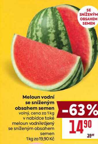 Meloun vodní se sníženým obsahem semen volný, cena za 1 kg