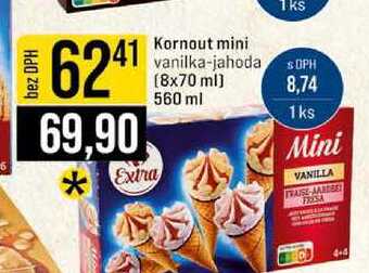 Kornout mini vanilka-jahoda 8x70 ml 560 ml 