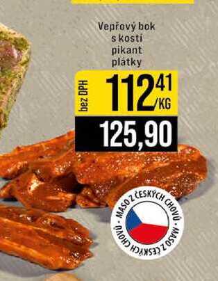 Vepřový bok s kosti pikant plátky 1kg