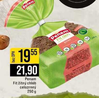 Penam Fit žitný chléb celozrnný 250g 