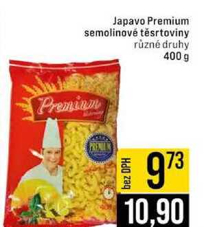 Japavo Premium semolinové těstoviny různé druhy 400 g