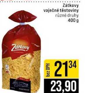 Zátkovy vaječné těstoviny různé druhy 400 g 