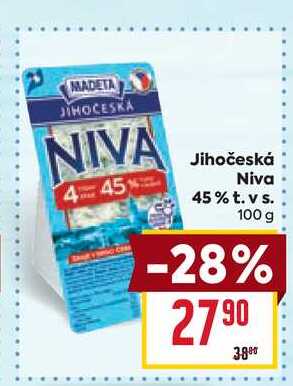 Jihočeská Niva 45% t. vs. 100 g 