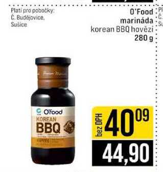 O'Food marináda korean BBQ hovězí 280 g