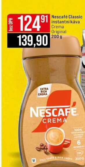 Nescafé Classic instantni káva Crema Original 200 g