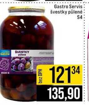 Gastro Servis švestky půlené $4