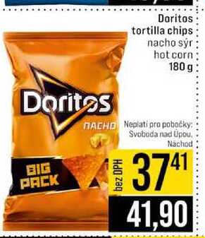 Doritos tortilla chips nacho sýr hot corn 180 g