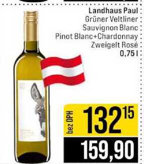 Landhaus Paul Grüner Veltliner Sauvignon Blanc Pinot Blanc+Chardonnay Zweigelt Rosé 0,75l