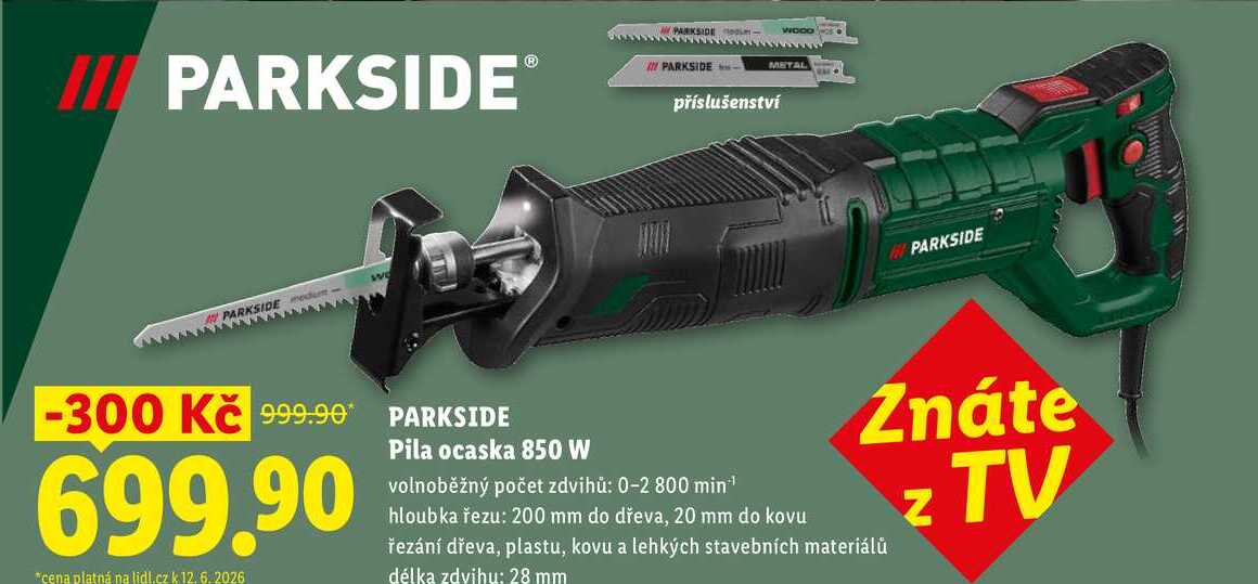 PARKSIDE Pila ocaska 850 W