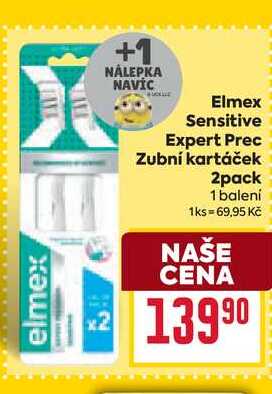 Elmex Sensitive Expert Prec Zubní kartáček 2pack 1 balení 1ks 