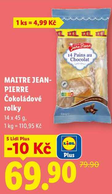 MAITRE JEAN-PIERRE Čokoládové rolky, 14x 45 g