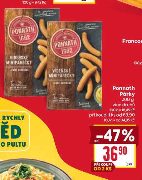 Ponnath Párky 200 g