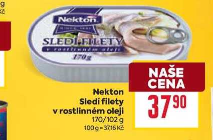 Nekton Sledi filety v rostlinném oleji 170/102 g