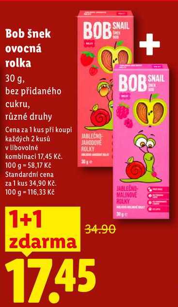 Bob šnek ovocná rolka, 30 g