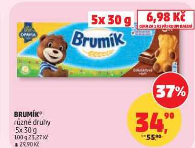 BRUMÍK různé druhy, 5x 30 g