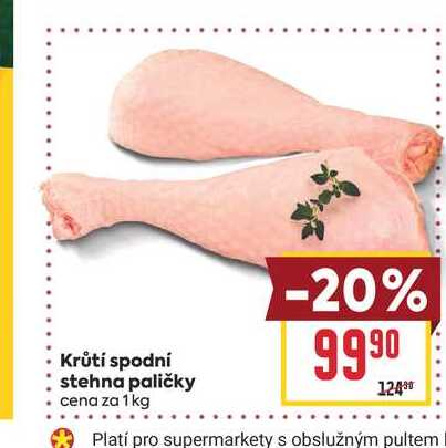 Krůtí spodní stehna paličky cena za 1 kg
