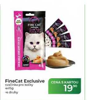 FineCat Exclusive svačinka pro kočky 4x15g 
