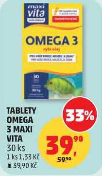 TABLETY OMEGA 3 MAXI VITA, 30 ks 