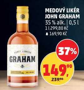 MEDOVÝ LIKÉR JOHN GRAHAM 35% alk., 0,5 l