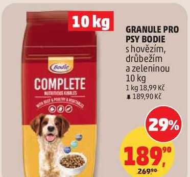 GRANULE PRO PSY BODIE s hovězím, 10 kg