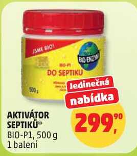 AKTIVÁTOR SEPTIKŮ BIO-P1, 500 g, 1 balení