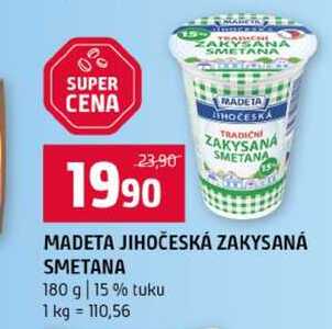 MADETA JIHOČESKÁ ZAKYSANÁ SMETANA 180 g 15% tuku