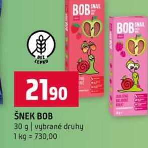 ŠNEK BOB 30 g vybrané druhy