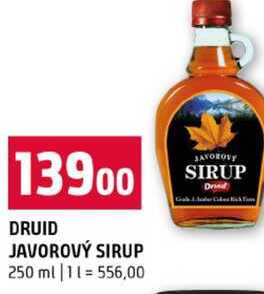 DRUID JAVOROVÝ SIRUP 250 ml 