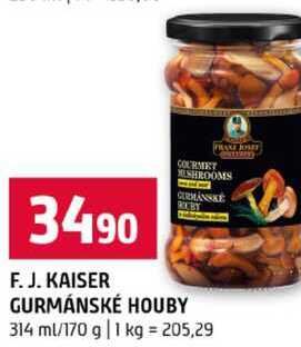 F. J. KAISER GURMÁNSKÉ HOUBY 314 ml/170 g