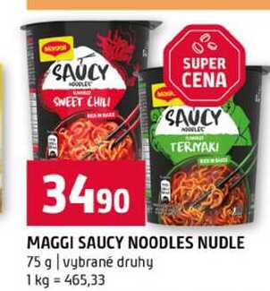 MAGGI SAUCY NOODLES NUDLE 75 g vybrané druhy