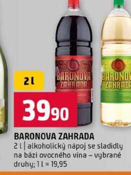 BARONOVA ZAHRADA 2l alkoholický nápoj se sladidly na bázi ovocného vína vybrané druhy