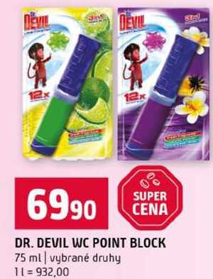 DR. DEVIL WC POINT BLOCK 75 ml vybrané druhy