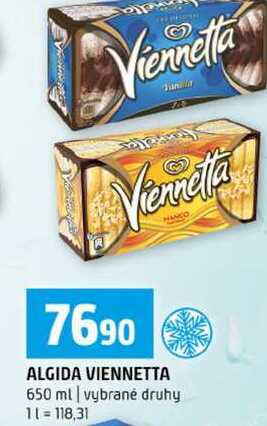 ALGIDA VIENNETTA 650 ml vybrané druhy