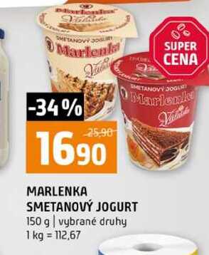 MARLENKA SMETANOVÝ JOGURT 150 g vybrané druhy