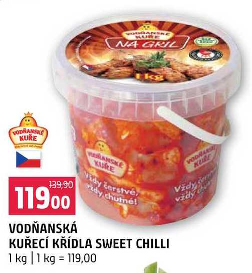 VODŇANSKE KUŘECÍ KŘÍDLA SWEET CHILLI 1 kg 