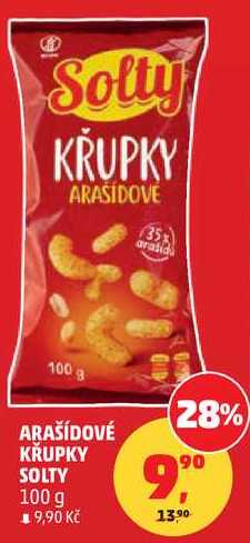 ARAŠÍDOVÉ KRUPKY SOLTY, 100 g  