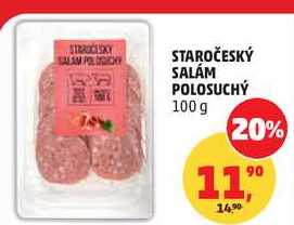 STAROČESKÝ SALÁM POLOSUCHÝ, 100 g 