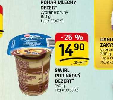 SWIRL PUDINKOVÝ DEZERT* 150 g 