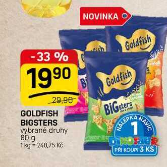 GOLDFISH BIGSTERS vybrané druhy 80 g