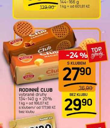 RODINNÉ CLUB vybrané druhy 134-140 g
