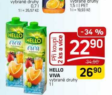 HELLO VIVA vybrané druhy 1l