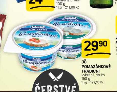 JČ POMAZÁNKOVÉ TRADIČNÍ vybrané druhy 150 g