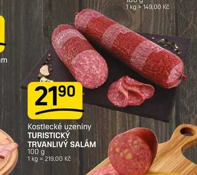 TURISTICKÝ TRVANLIVÝ SALÁM 100 g 